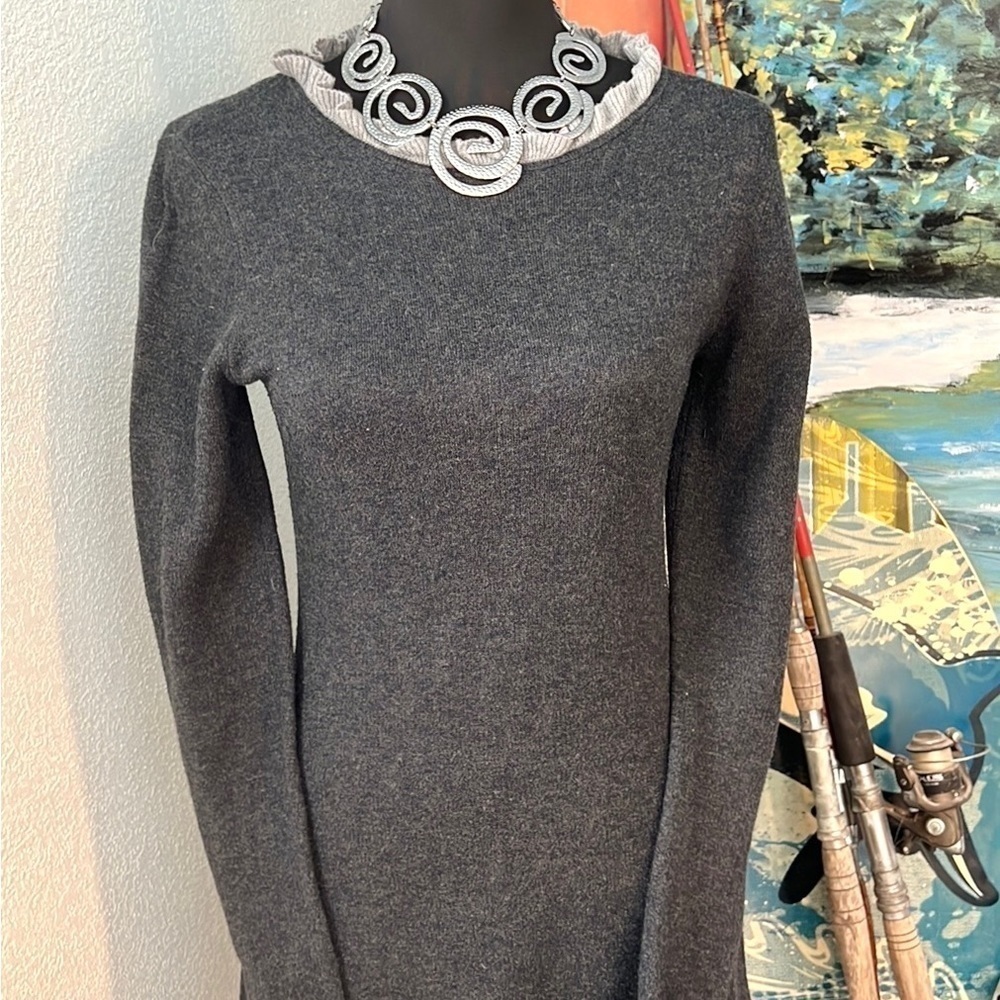 ⭐️Adrienne Vittadini,FALL Sophistication, Elegance,Style,Soft Gray Dress,Size Sm - Picture 6 of 10